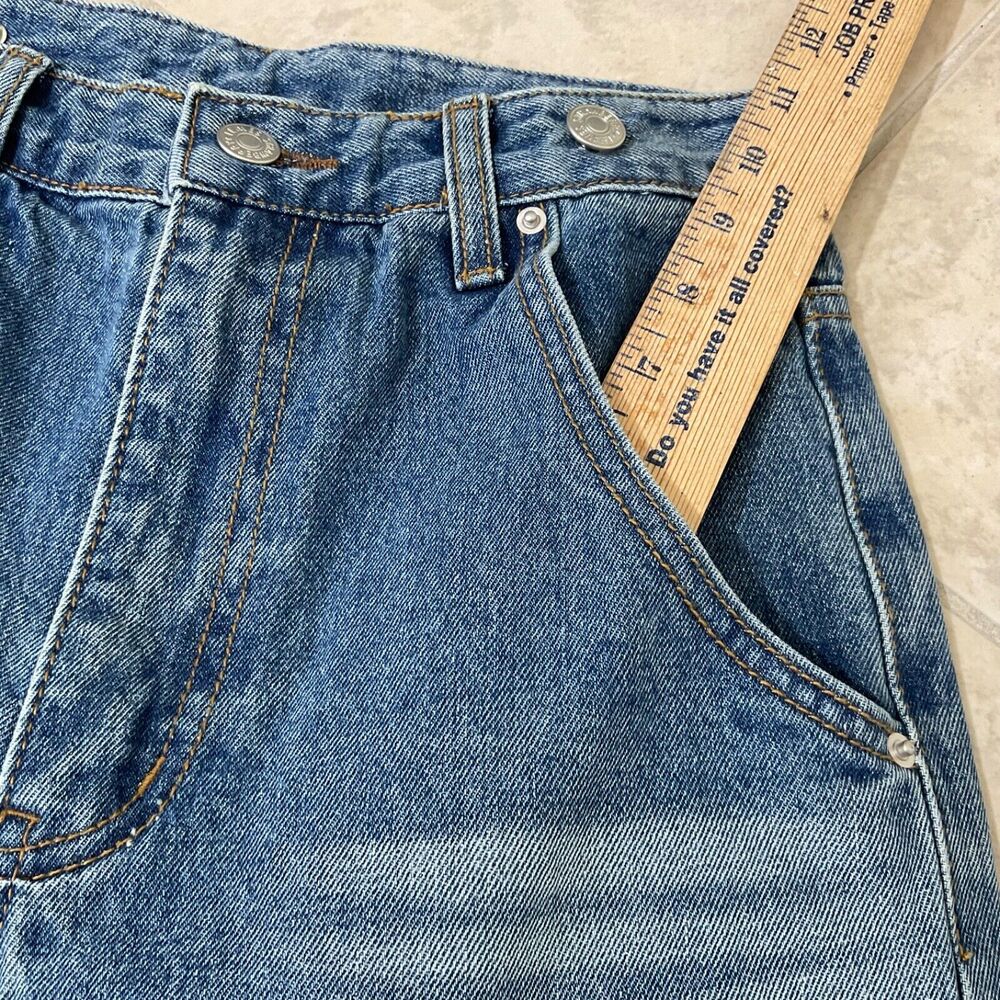 Wide Leg Baggy Jeans Suspenders O2 denim women’s size 2 - Picture 11 of 13